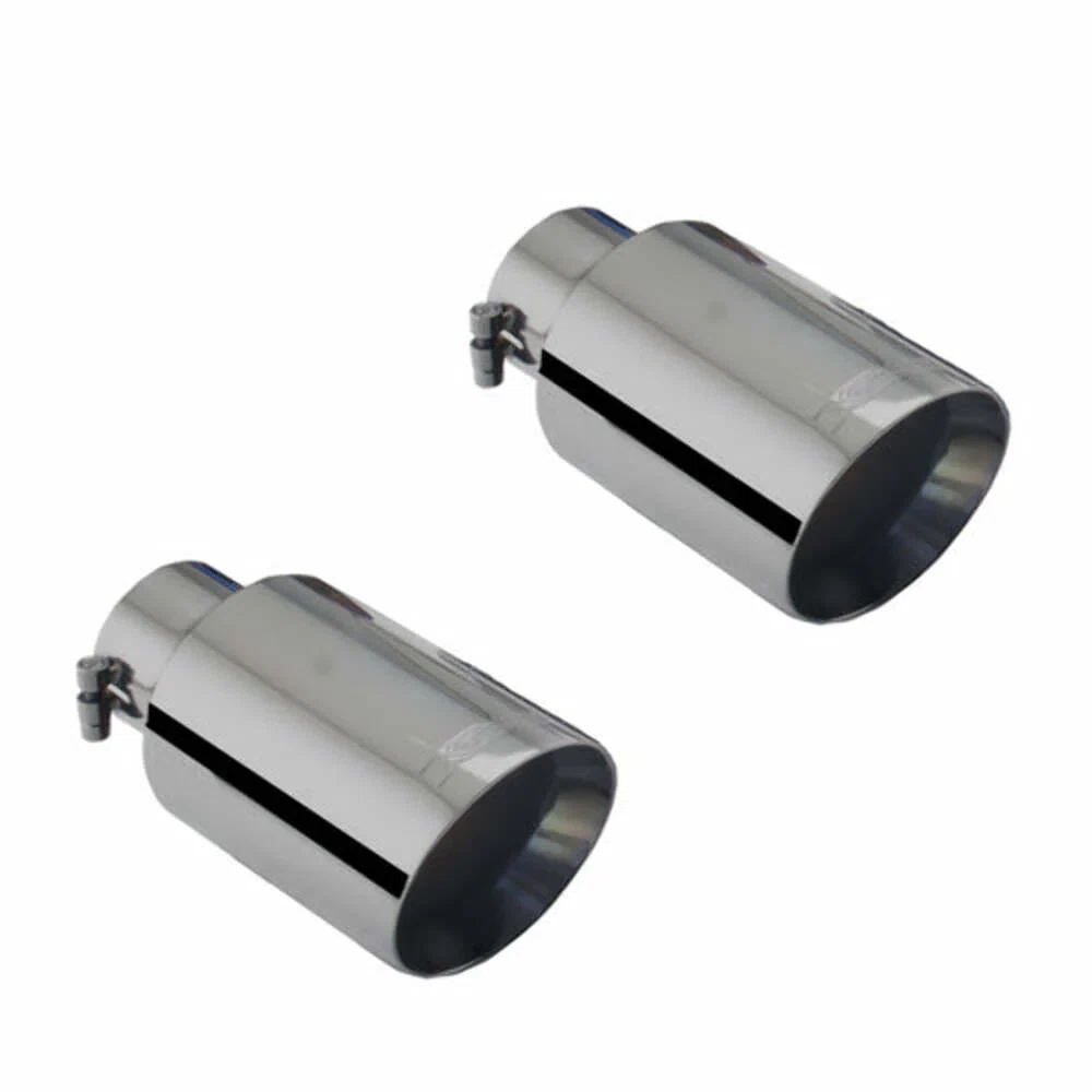 XFORCE ES-VW07-BLACKTIP - Stainless Steel Angle Cut Clamp-On Black Exhaust Tip